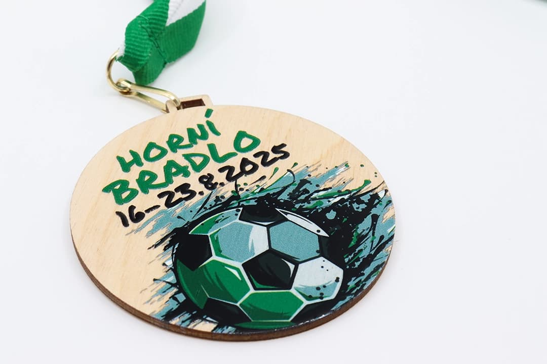 Dřevěné medaile s UV potiskem